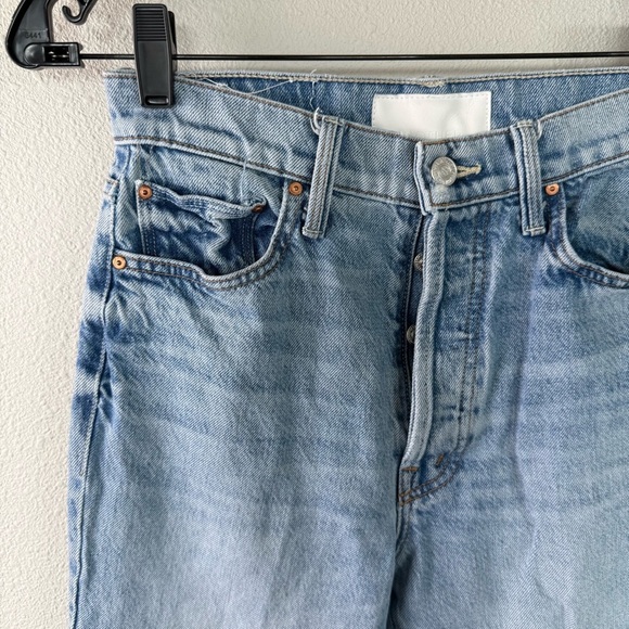 MOTHER Women's Straight Leg Jeans - Light Blue - Picture 6 of 15